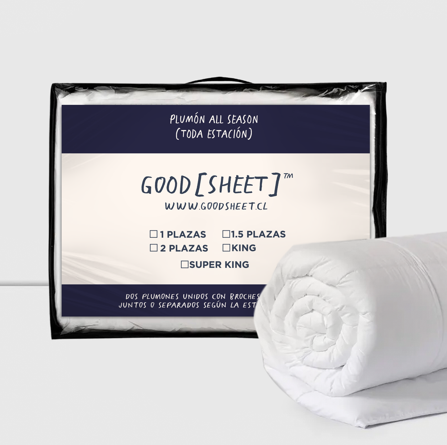 Good Cover - pack plumón + funda de plumón tabaco