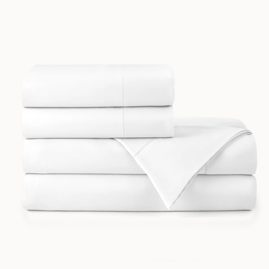 Set Sábanas 300 Hilos color blanco 1.5 plaza