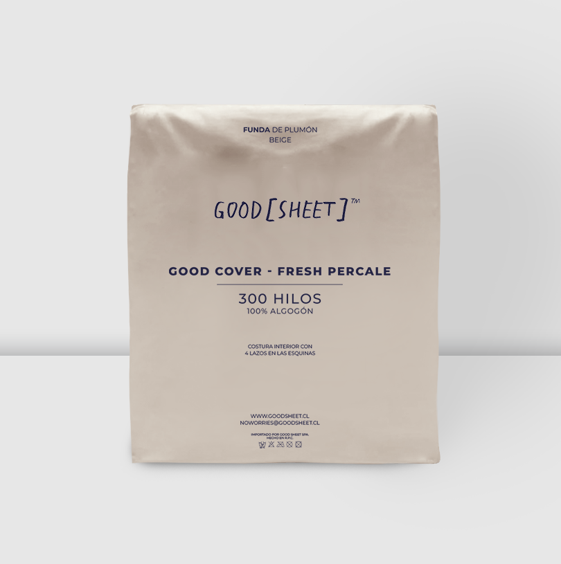 Funda de Plumon 300 Hilos - Good Cover Fresh Percale - Beige