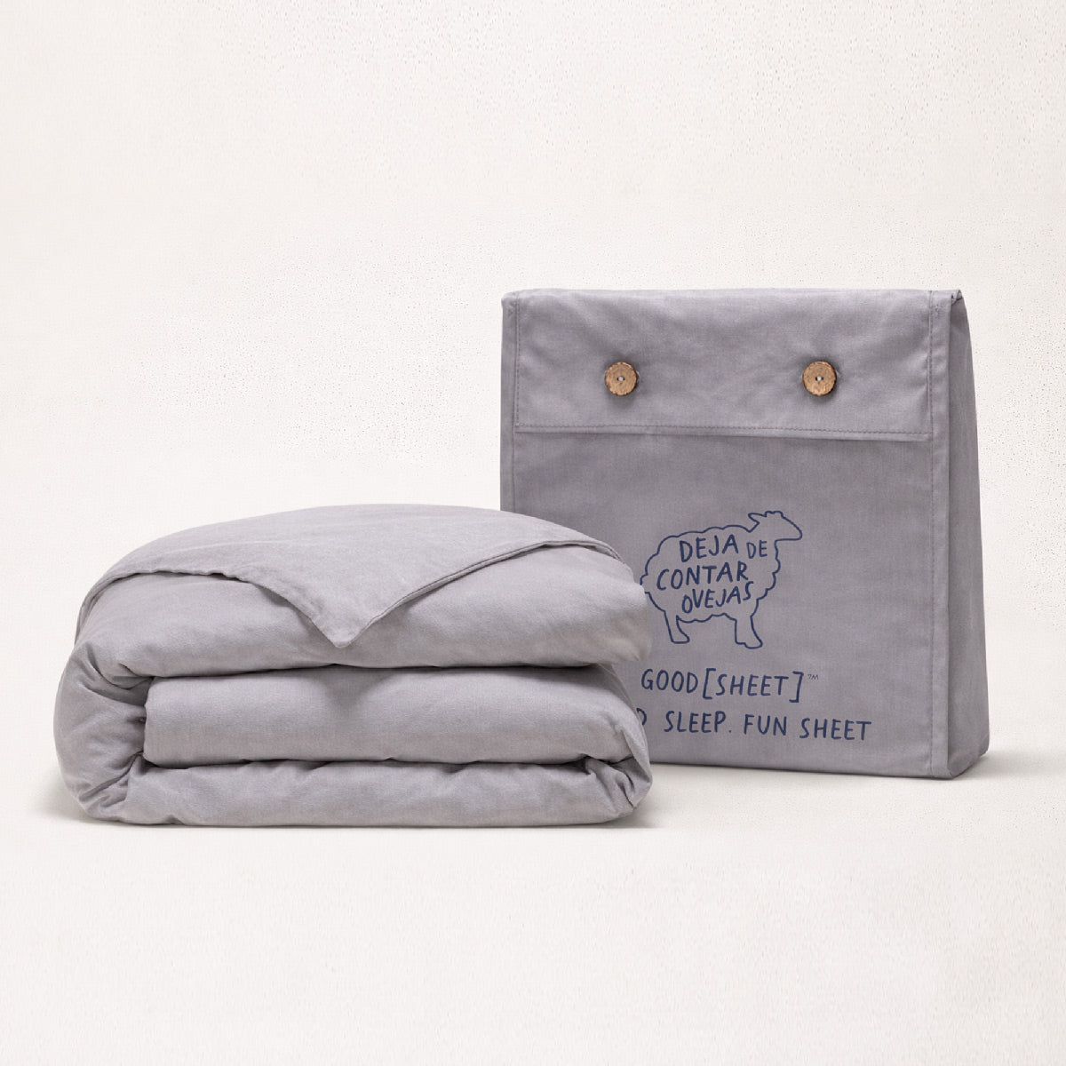 Funda de Plumon 300 Hilos - Good Cover Fresh Percale - Gris Oscuro