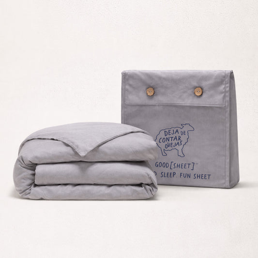 Funda de Plumon 300 Hilos - Good Cover Fresh Percale - Gris Oscuro