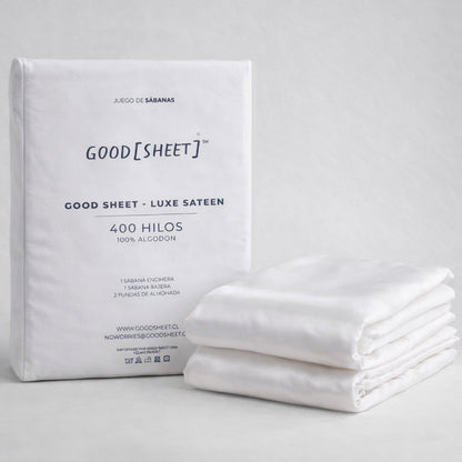Set Sábanas 400 Hilos - Luxe Sateen Blanco