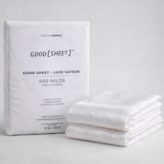 Set Sábanas 400 Hilos (Preventa)- Luxe Sateen Blanco