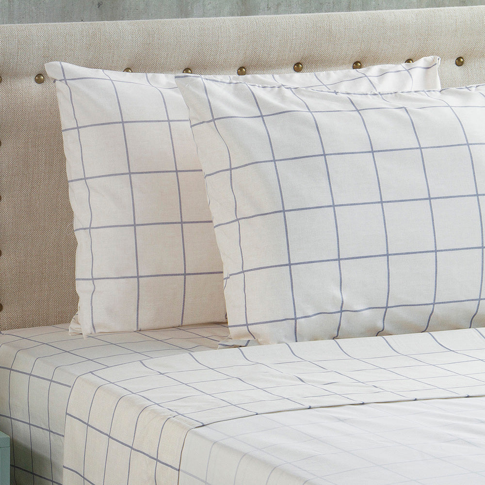 Set Sábanas Estampadas Nautica - Blanco Rayas