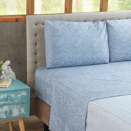 Set Sábanas Estampadas Nautica - Azul