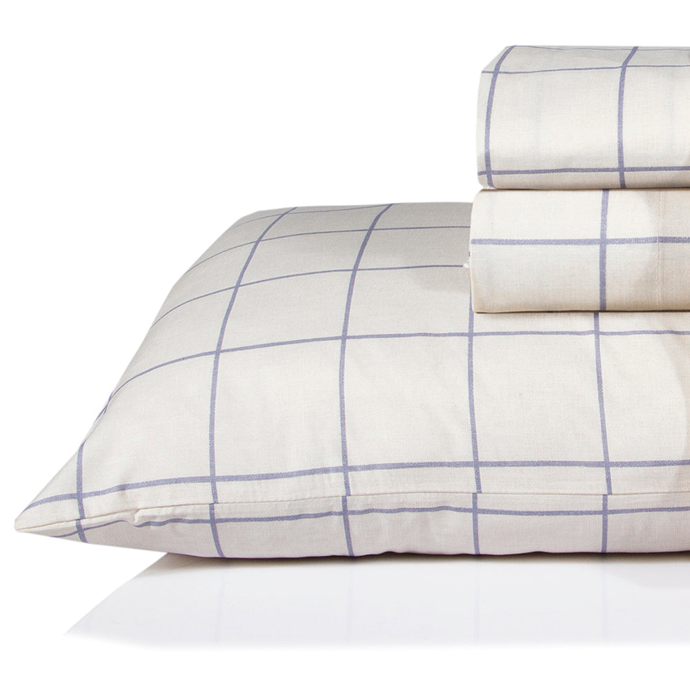 Set Sábanas Estampadas Nautica - Blanco Rayas