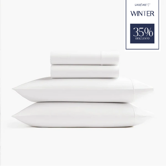 Set Sábanas 300 Hilos  color blanco King
